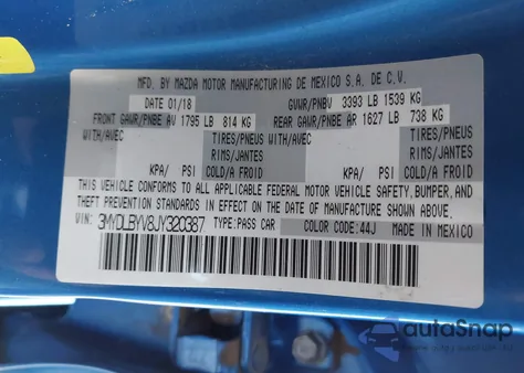 2018 Toyota Yaris Ia из США, поврежденный, VIN 3MYDLBYV8JY320387